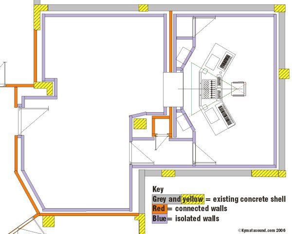 Studio floor plan schematic