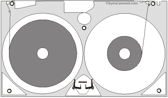 VHS cassette inside