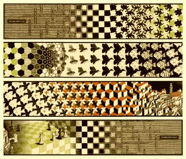 MC Eschers four metre long Metamorphosis